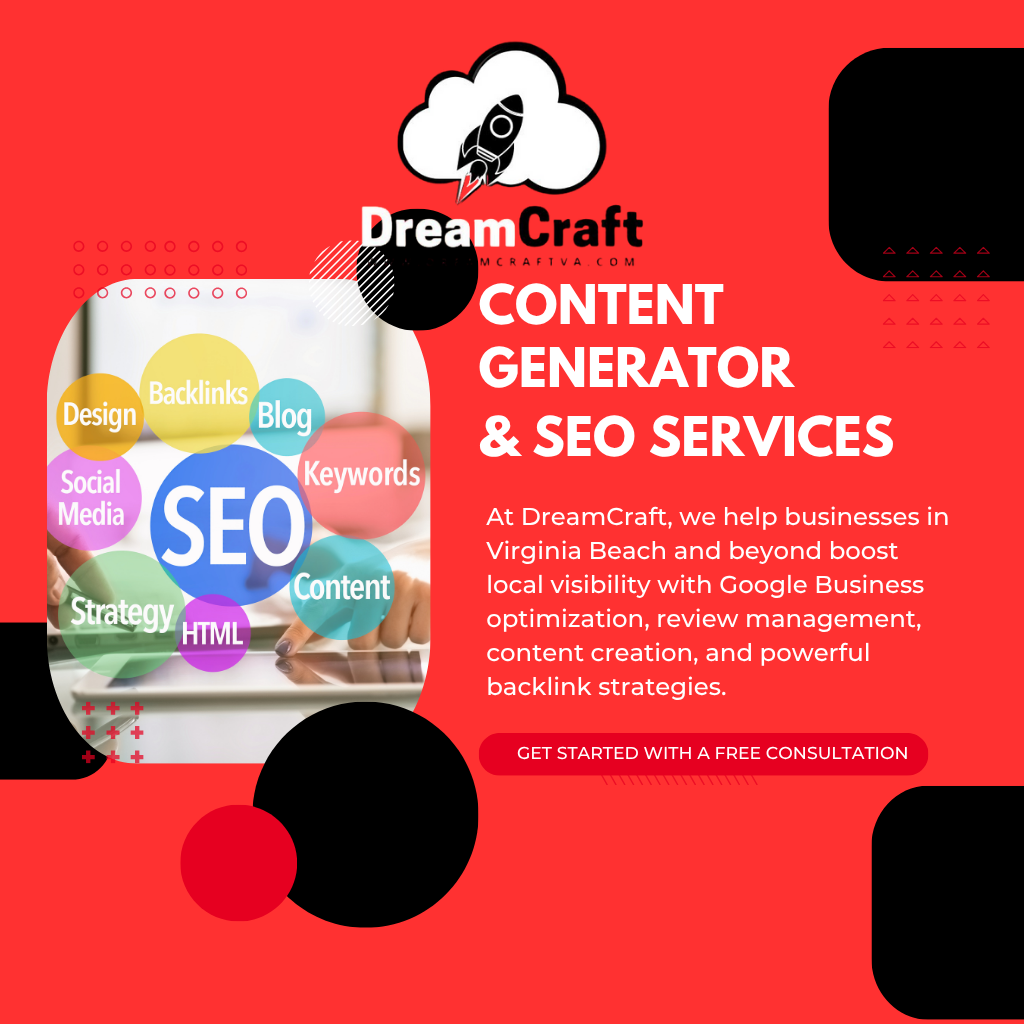Dreamcraft website SEO banner - 20250612